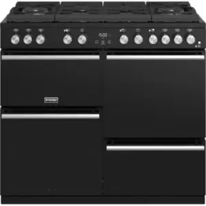 Stoves Precision DX S1000GTG 100cm Dual Fuel Range Cooker - Black - A/A/A Rated