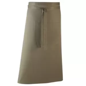 Premier Unisex Colours Bar Apron / Workwear (Long Continental Style) (Pack of 2) (One Size) (Sage)