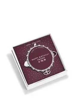 Joma Jewellery LIFE'S A CHARM HAPPY BIRTHDAY FRIEND BRACELET, Silver, Women