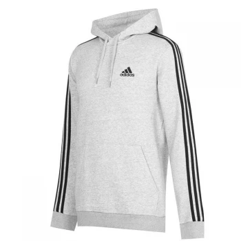 adidas 3-stripe Fleece Hoody, Medium Grey Heather Size M Men