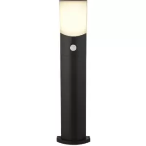 Searchlight Copenhagen Outdoor 1 Light LED Post, Pir Sensor, Die Cast, Opal Shade IP54 3000K