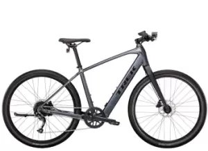 2023 Trek Dual Sport+ 2 Electric Hybrid Bike in Galactic Grey