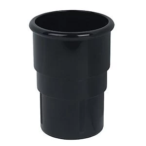 FloPlast RSM1B MiinFlo Round Downpipe Socket - Black 50mm