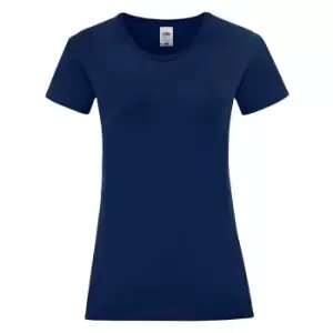 Fruit of the Loom Womens/Ladies Iconic T-Shirt (S) (Navy)