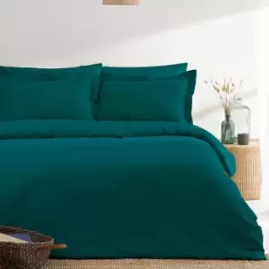 Waffle Textured Duvet Cover Set Teal