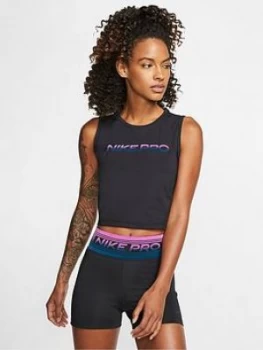 Nike Pro Training Crop Tank Top - Black