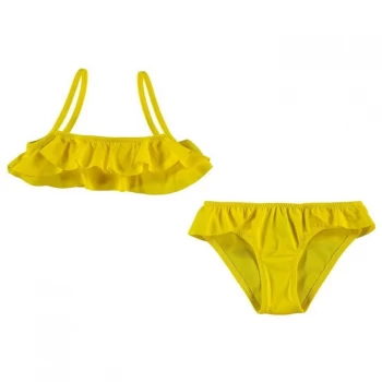 Benetton Junior Girls Frilly Bikini Set - Yellow