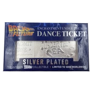 Back To The Future Limited Edition Silver Plated Dance Ticket