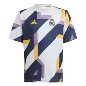 adidas Real Madrid Pre Match Shirt 2023 2024 Juniors - Grey