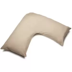 Easycare Percale V-Shaped Orthopaedic Pillowcase (One Size) (Walnut Whip) - Walnut Whip - Belledorm