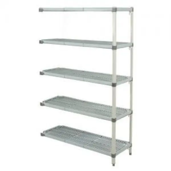 ESE Direct Metromax Q Polymer Shelving, Static, 5 Shelves, Extension, 1590 H x 1525 W x 457 D (mm) 373044 Coldroom Shelving