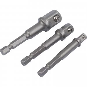 Draper 3 Piece 1/4" Hex to Square Drive Adaptor Set