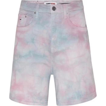 Tommy Jeans Tie Dye Mom Shorts - DENIM COLOR 1CE