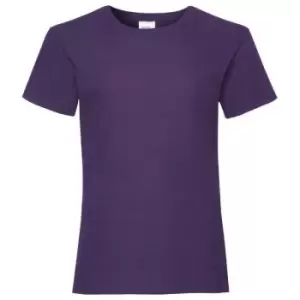 Fruit Of The Loom Girls Childrens Valueweight Short Sleeve T-Shirt (Pack of 2) (3-4) (Purple)