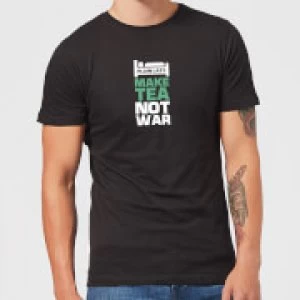 Plain Lazy Make Tea Not War Mens T-Shirt - Black - M