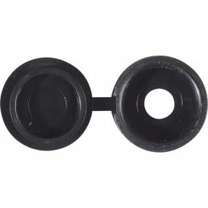 Forgefix Hinged Screw Cover Caps Black Pack of 20