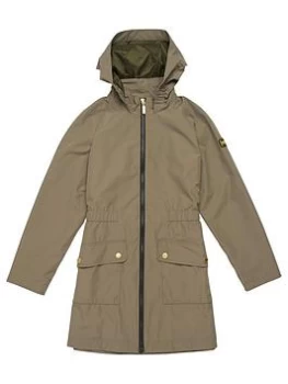 Barbour International Girls Dundrod Showerproof Jacket - Harley Green, Harley Green, Size 10-11 Years, Women