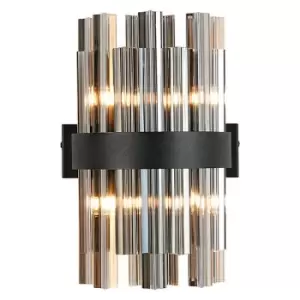 Luminosa Kalih 4 Light G9, Wall Lamp, Satin Black, Smoke