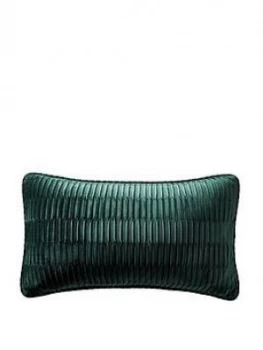 Karen Millen Velvet Pleat Boudoir Cushion - Emerald