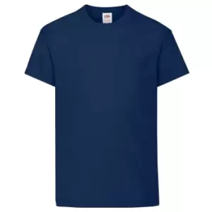 Fruit Of The Loom Childrens/Kids Original Short Sleeve T-Shirt (5-6 Years) (Deep Navy)