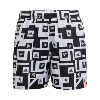 adidas Must Have Graphic Swim Shorts Kids - Black