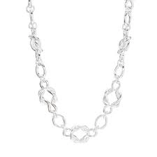 Mood Silver Plated Knot Chain Necklace