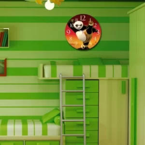 MSCO-16 Multicolor Kung Fu Panda Decorative MDF Clock