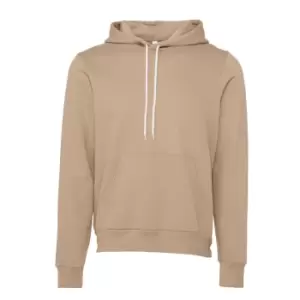 Bella + Canvas Unisex Pullover Polycotton Fleece Hooded Sweatshirt / Hoodie (2XL) (Tan)