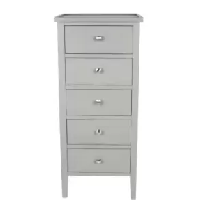 Vermont 5-Drawer Grey Pine Antique Style Drawer Unit Grey