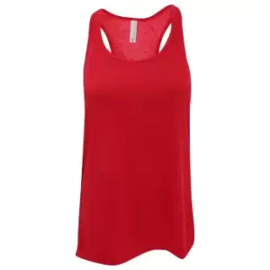 Bella Ladies/Womens Flowy Racerback Tank Top (XL) (Red)