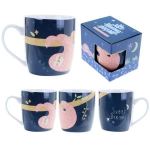 Sleepy Sloth Design Fun Animal New Bone China Mug