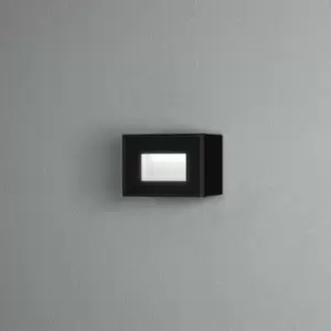 Konstsmide Chieri Outdoor Effect Square Wall Light 4W Hight Power LED Black, IP54
