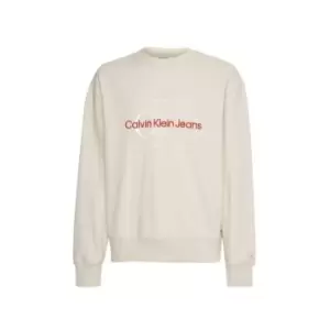 Calvin Klein Jeans Two Tone Monogram Crew Neck - Beige