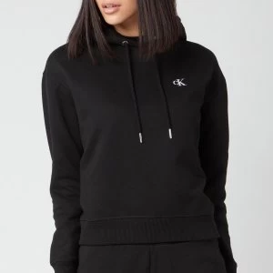 Calvin Klein Jeans Womens Embroidered Logo Hoodie - CK Black - S