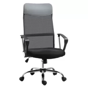 HOMCOM Ergonomic Office Chair Mesh Chair with Adjustable Height Tilt Function Black