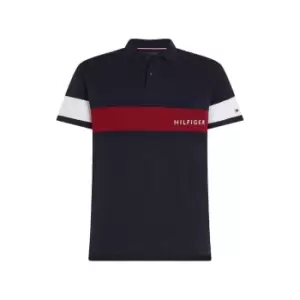 Tommy Hilfiger Colourblock Placement Reg Polo - Blue