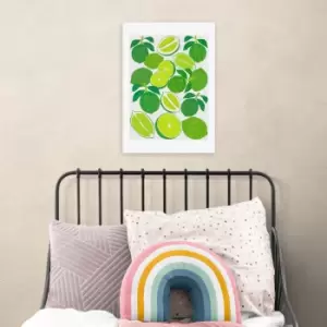 East End Prints Lime Harvest Print Green