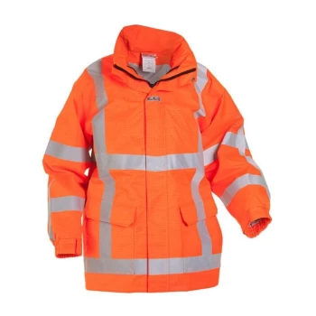 Markelo Multi SNS Flame Retardant Anti-static Waterproof Parka Orange - Size XL