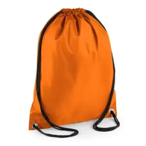 BagBase Budget Water Resistant Sports Gymsac Drawstring Bag (11 Litres) (Pack of 2) (One Size) (Orange)