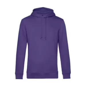 B&C Mens Organic Hooded Sweater (3XL) (Radiant Purple)