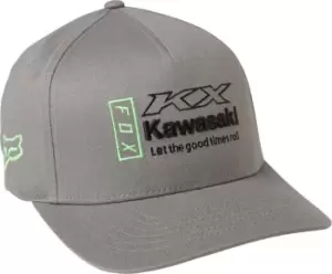 FOX Kawasaki Flexfit Cap, grey, Size L XL, grey, Size L XL