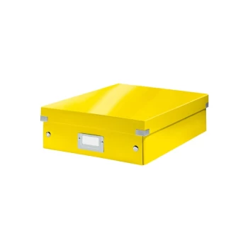 WOW Click & Store Medium Organiser Box Yellow