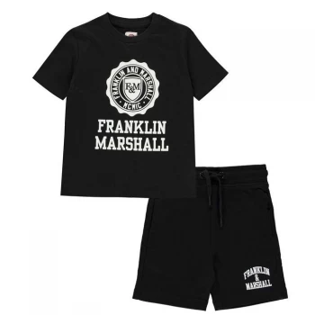 Farah T Shirt and Short Set Kids - Black