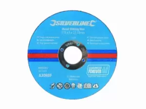 Silverline 315807 115 x 1 22.23mm Metal Slitting Discs 10pk