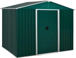 Outsunny 8 x 6ft Outdoor Metal Shed Grey 236 x 174 x 190cm