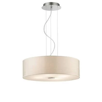 Woody 4 Light Medium Round Ceiling Pendant Cream, E27