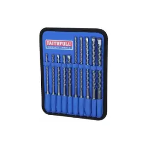 Faithfull - SDS Plus Drill Bit Set, 10 Piece