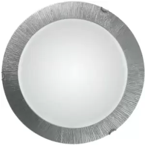 Kolarz MOON - Integrated LED Lifestyle Glass Simple Flush Ceiling Light Silver - Sun Silver Finish