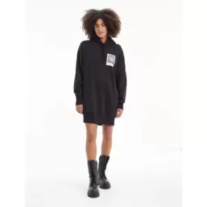 Cotton Hoodie Dress with Long Sleeves