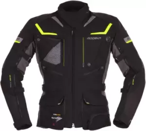 Modeka Panamericana Motorcycle Textile Jacket, black-yellow, Size 2XL, black-yellow, Size 2XL